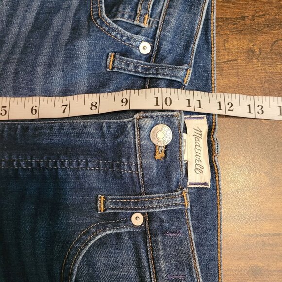 Madewell Jeans Sz 28 High Rise 10" Skinny Tummy Control Stretch Medium Dark Wash - Picture 9 of 11